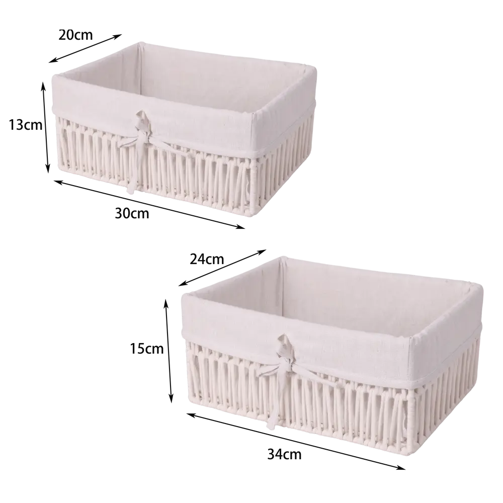 Корзина Konsensa 34x15x24 см полиэстер цвет белый STLM-2140344