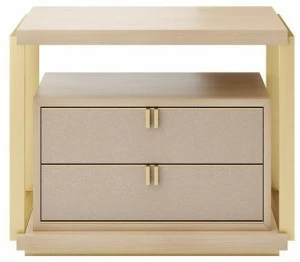 FRATO Прямоугольная прикроватная тумбочка из латуни с ящиками Lexton Ffu020010aaz