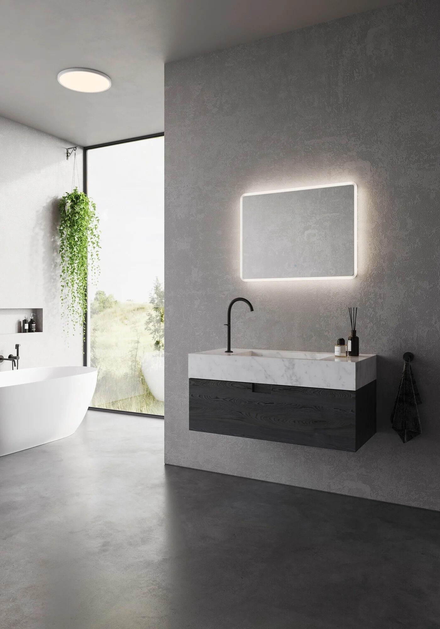 Зеркало со встроенным прямоугольным освещением Nordlux Dovina ARCH-00073497 - Вид №3