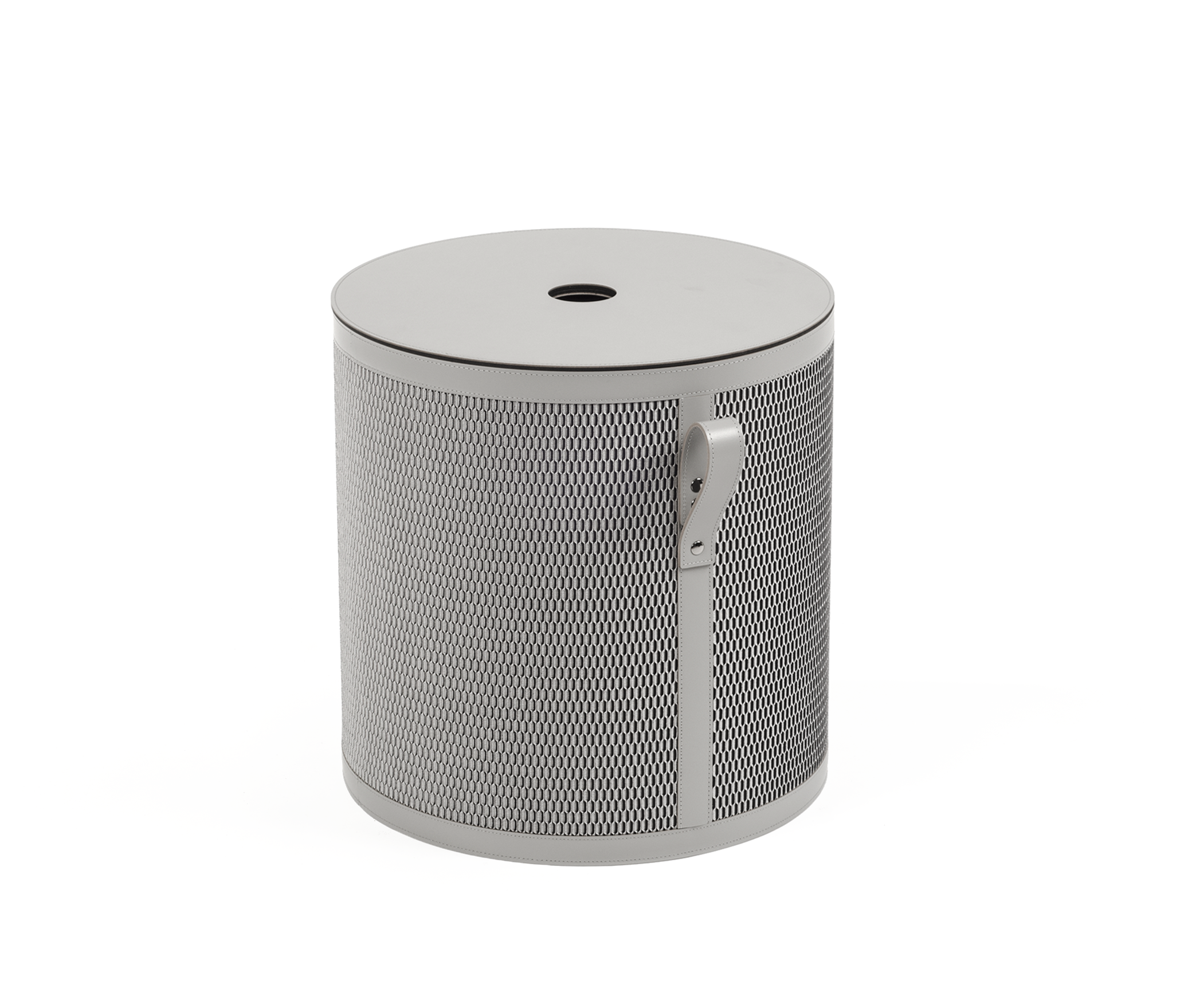 Короткая круглая корзина Nadia - Ø 45XH50 см / регенерированная кожа_camel Pinetti 00.1531.082.011 - Вид №1