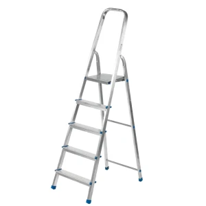 Стремянка LADDERBEL 5-ступенчатая алюминиевая с поручнем безопасности 12421945
