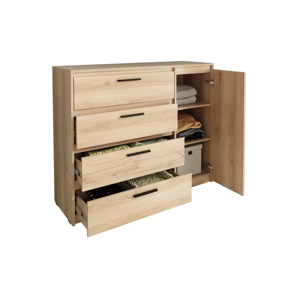 Комод Лион 4 ящика 120x100.2x41.6 см ЛДСП цвет комано 89433655 STLM-2162185 Santreyd - Вид №5