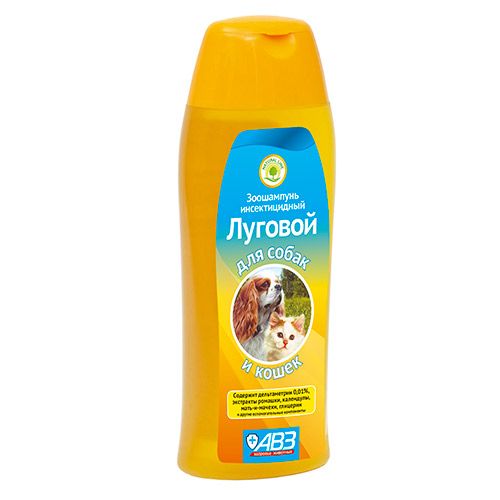 Т00022378 Шампунь для собак и кошек Луговой инсектицидный 270мл АВЗ 