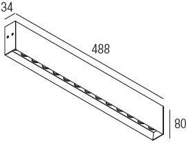 Flexalighting Прямоугольный потолочный металлический светодиодный точечный светильник sun-id-1505495 - Вид №2