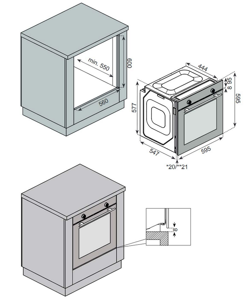 9236311 Электрический духовой шкаф Jacky's JO EI7628 черный STDN-0009409 - Вид №5
