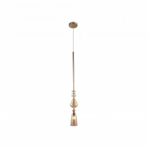 Подвесной светильник Crystal Lux Lux New SP1 B Amber CRYSTAL LUX LUX NEW 275736 Янтарный