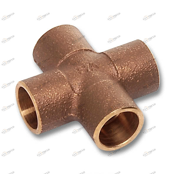 1418022 SANHA 4180 крестовина ВП, бронза  22 мм 