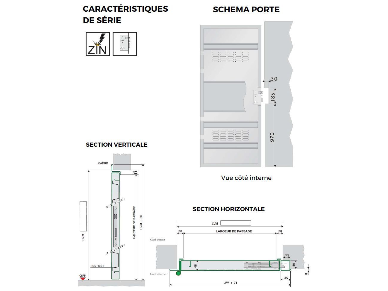 Оцинкованная стальная бронированная дверь DIERRE Teknica ARCH-00021916 - Вид №2