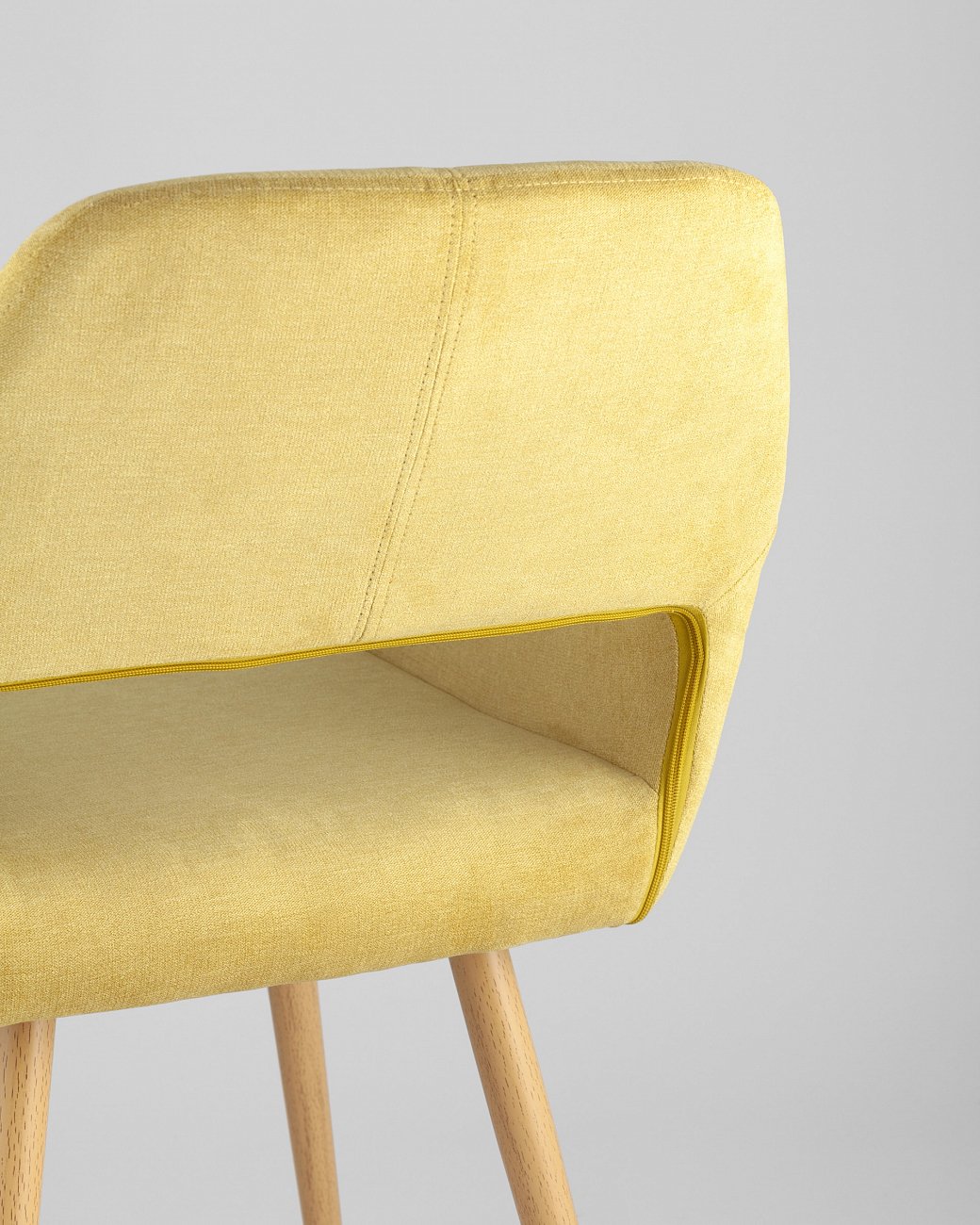 Стул с подлокотниками мягкий желтый "Кромвель" STOOL GROUP ДИЗАЙНЕРСКИЕ 00-3881957 Желтый  - Вид №5