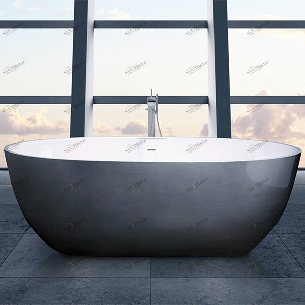 Ванна отдельностоящая Stone One Brushed Steel Aquamass BRUSHEDSTEEL170X87