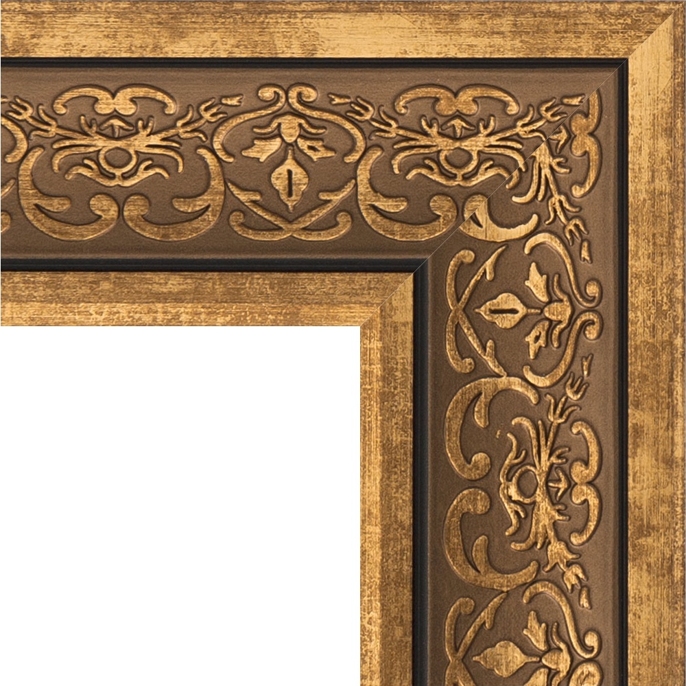 BY 3370 Зеркало с фацетом в багетной раме - вензель бронзовый 101 mm EVOFORM Exclusive - Вид №5