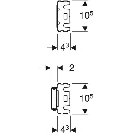 461.445.00.1 Траверса Geberit GIS для стиральной и посудомоечной машины Geberit  - Вид №3