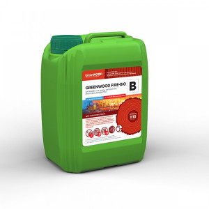 GWF-BK/05 GreenLAB GREENWOOD FIRE-BIO B Концентрат 1:15, 5 л, АНТИПИРЕН I-ой группы, АНТИСЕПТИК, ГРУНТОВКА