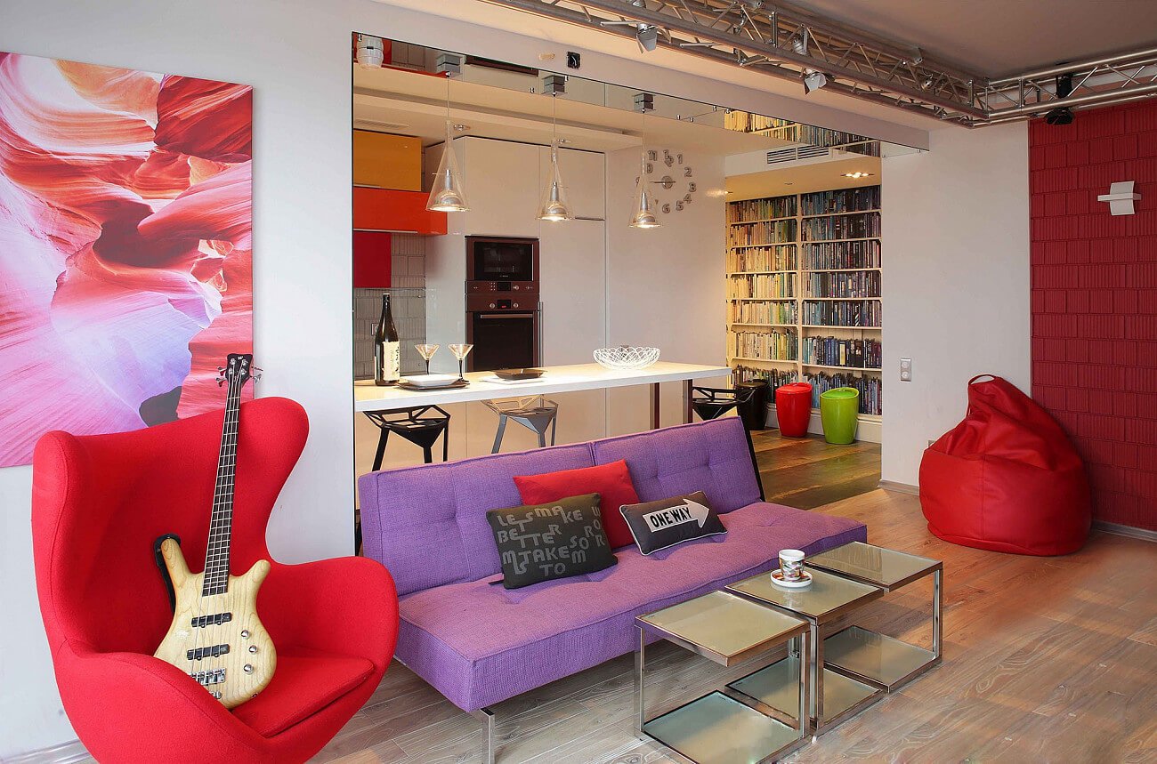 Кресло-яйцо напольное красная шерсть Arne Jacobsen Style Egg Chair SOHO DESIGN ДИЗАЙНЕРСКИЕ, EGG 131524 Красный  - Вид №3