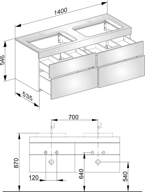 31575700100 Тумба под умывальник KEUCO Edition 400 - Вид №2