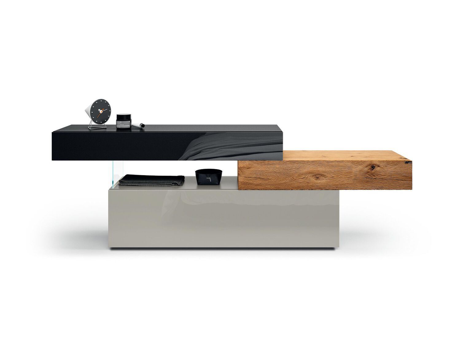 Деревянный и стеклянный комод Lago 36e8 ARCH-00045539 - Вид №1