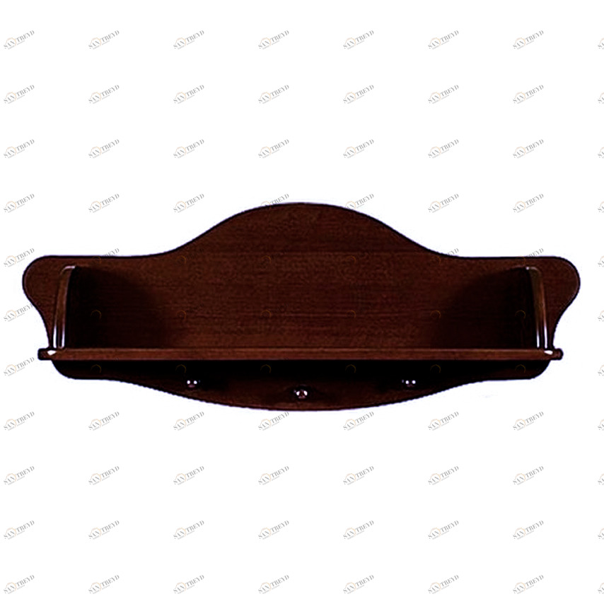 Полка-вешалка АБ55 темный орех ФАБРИКА ЛЕЛЬ  338514 Коричневый Santreyd 