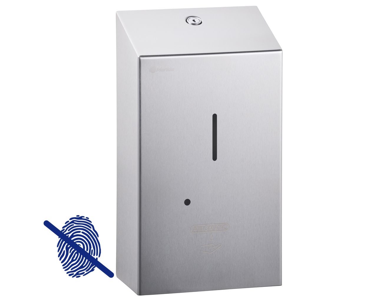 DSM575 Бесконтактный автоматический дозатор жидкого мыла STELLA AUTOMATIC Anti-FingerPrint, емкость бака 1000 мл, матовая сталь с покрытием AFP Merida 