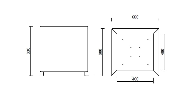 Квадратная стальная плантатор Studio Città QUADRA ARCH-00054020 - Вид №5