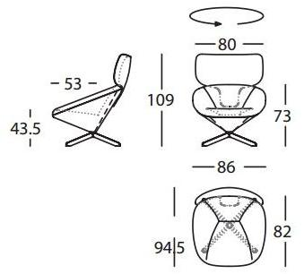 Sancal Кресло из ткани с 4 спицами и подголовником Tortuga sun-id-1500558 - Вид №16