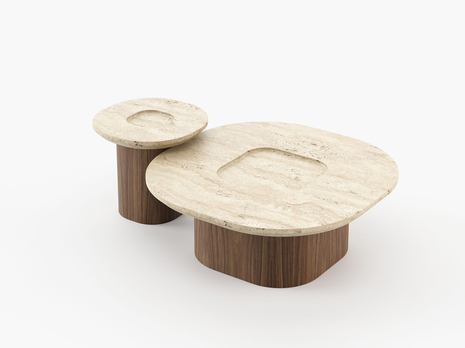 Квадратный журнальный столик из травертина Laskasas Essence ARCH-00063624 - Вид №3