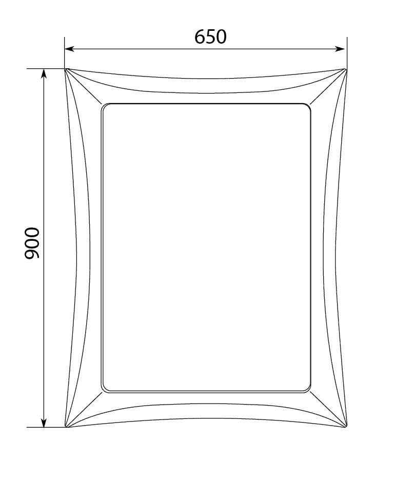 У72502 Зеркало Elegant 65*90 White 1 Marka Art - Вид №2