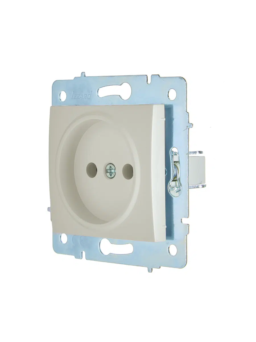 ASTI Розетка б/з ПБТ крем механизм LEZARD 7081-0388-121B - Вид №3