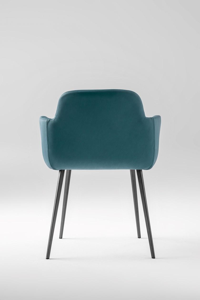 TrabA' Кожаное кресло с подлокотниками Bardot 0031-met-cb-uph - Вид №1