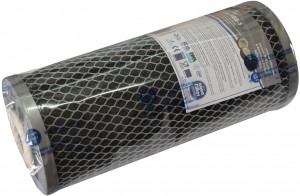 Картридж угольный, серия Silver,  карбон-блок 10ВВ (активированный уголь) Aquafilter FCCBL10BB-S, 746