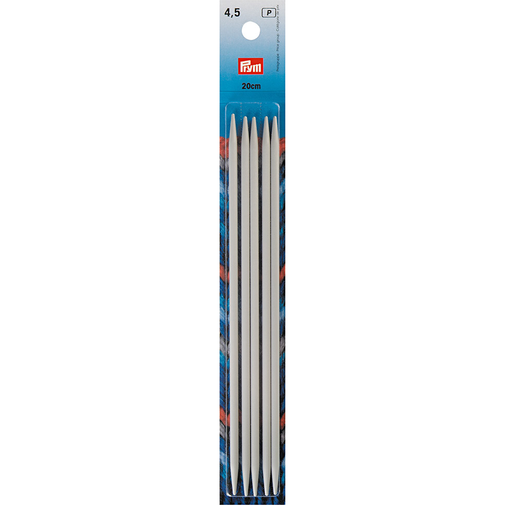 191493 Спицы PRYM чулочные алюминий d 4.5 мм 20 см с острием на обоих концах PRYM 