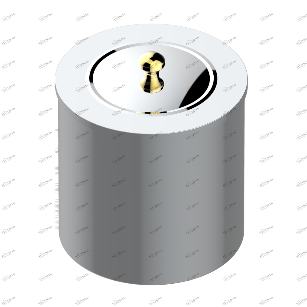 G08-712CL WASTE BASKET WITH COVER Diameter : 200 mm Thg-paris Pompadour Хром/золото G08-712CL CAT.A