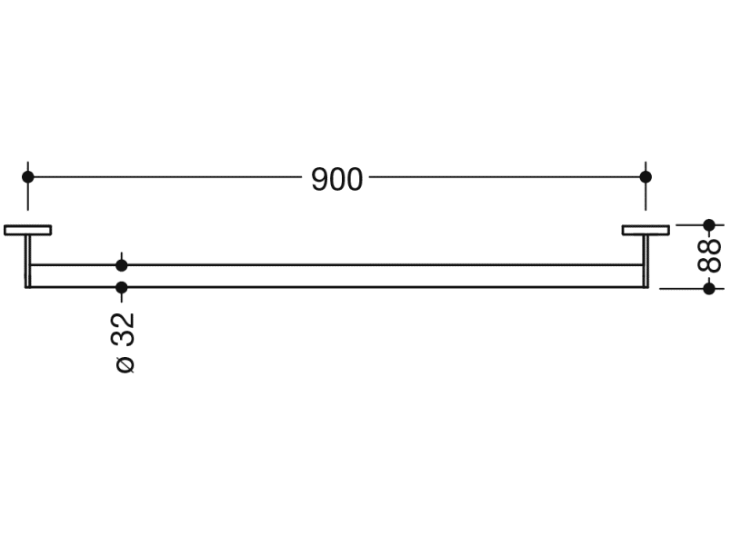 900.36.00660 ручка для захвата HEWI System 900 - Вид №5