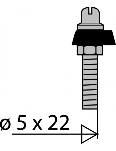 006900 008 01  Клемма для крепления цепи к раковине из нержавеющей стали, Д. 5 x 22 мм, матовый никель, 2 шт. Valentin Хром  - Вид №2