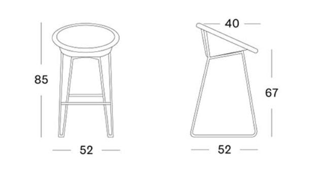 Высокий табурет в Lloyd loom с подставкой для ног Vincent sheppard Джо ARCH-00048248 - Вид №7
