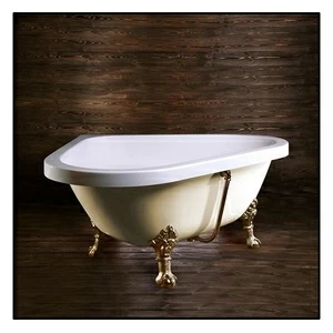 Ванна Akcjum Camelia WR-07-05-Br-J угловая кремовая с золотыми ножками
