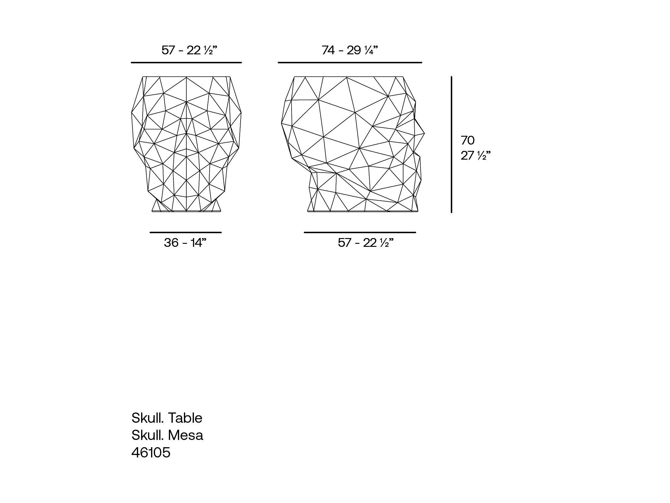 Полиэтиленовый садовый стол Vondom череп ARCH-00059401 - Вид №2