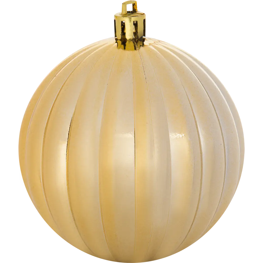 82606951 Шар ёлочный блестящий 8 см цвет золотой STLM-1347917 Santreyd 