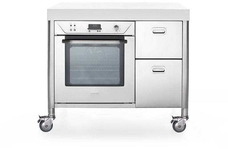 ALPES-INOX Отдельностоящий кухонный модуль из нержавеющей стали для варочной панели Liberi in cucina sun-id-1354322 - Вид №5