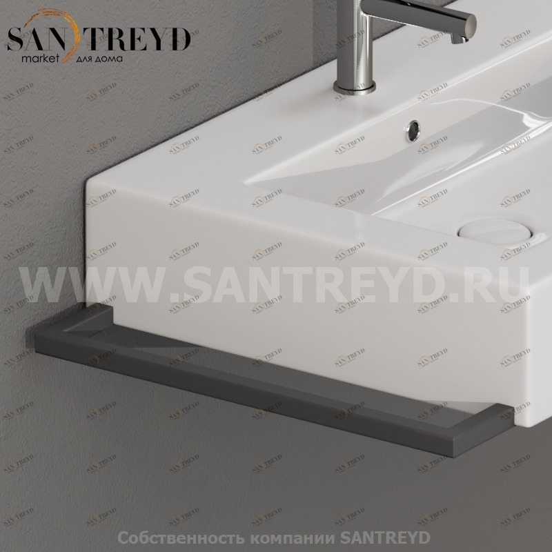 POSGO Держатель для полотенец 46 см Серый Globo Incantho Италия Ceramica Globo