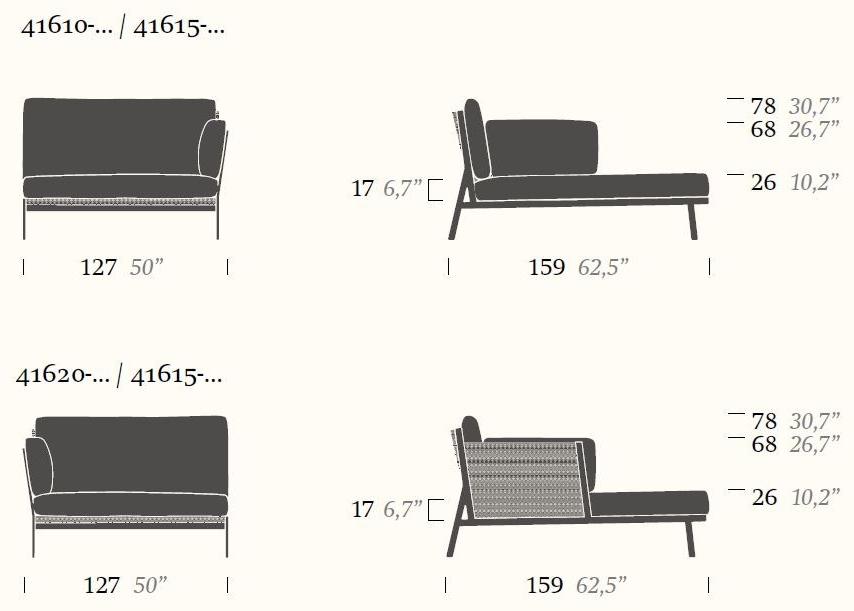 Kettal Садовая кровать из ткани Vieques #41610-.../41615-.. - Вид №5