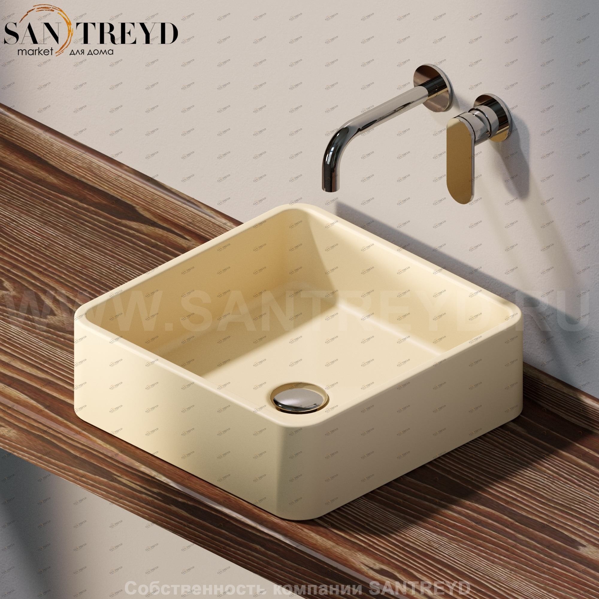 MWL401019 Накладная раковина на столешницу  квадратная Ceramica Flaminia Miniwash