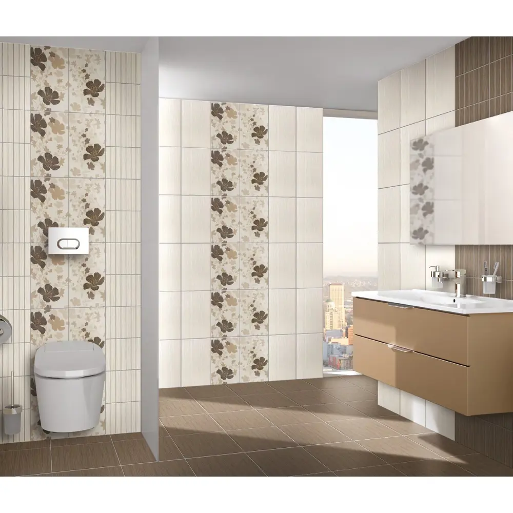Декор Elegant Cream Floral 2, 25x40 см 13553667 STLM-2003092 VITRA  - Вид №1