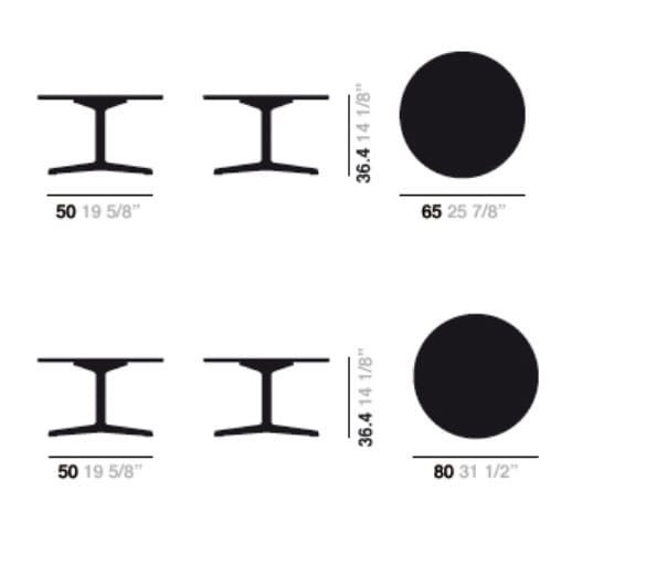 Круглый низкий журнальный столик Arper Fred ARCH-00131466 - Вид №2
