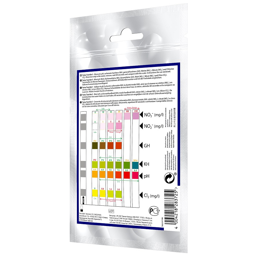 ПР0048697 Тест 6в1 GH, kH, NO2, NO3, pH, CL2 (10шт) TETRA  - Вид №1