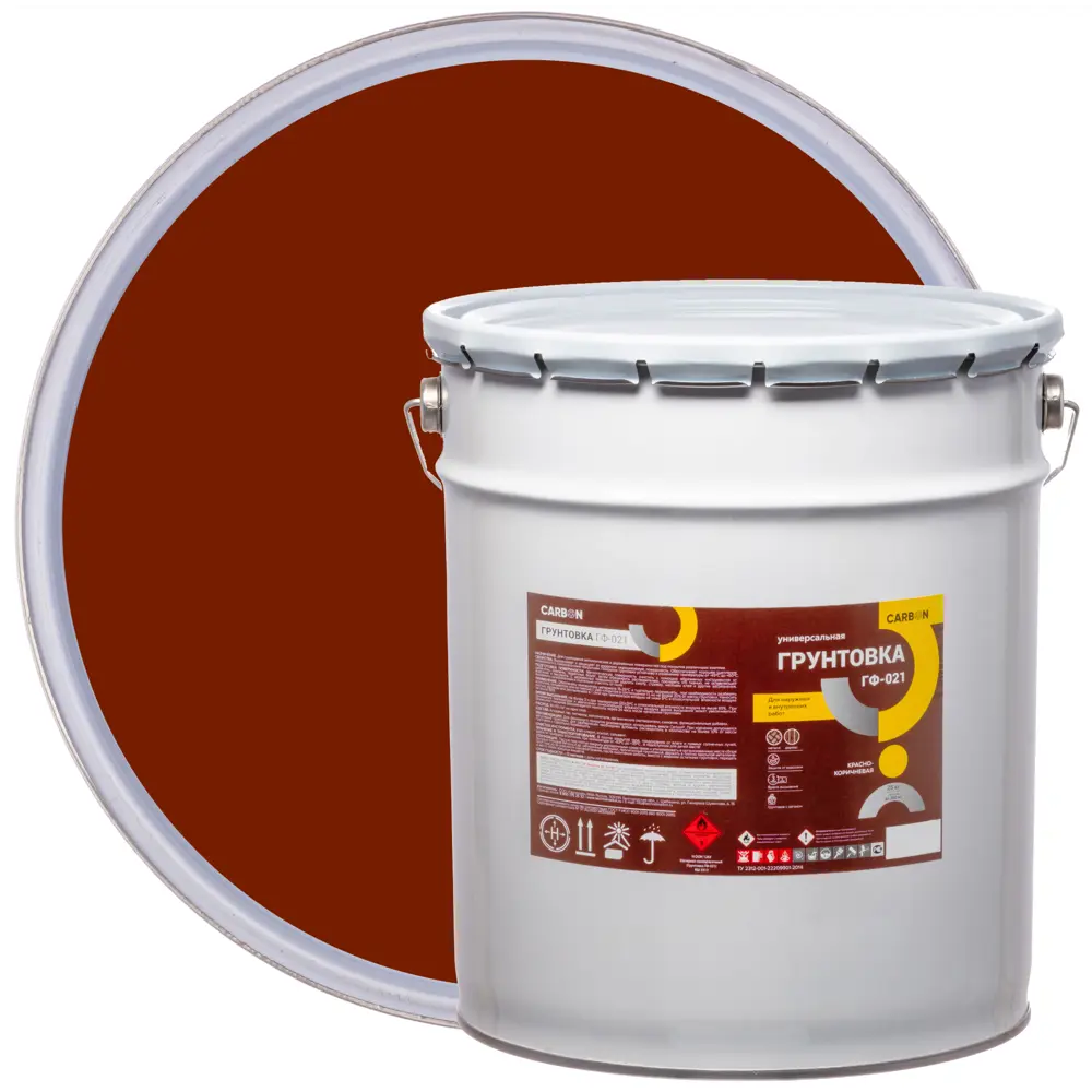 Грунтовка ГФ-021 Carbon красно-коричневая 25 кг 82746266 STLM-2076535 