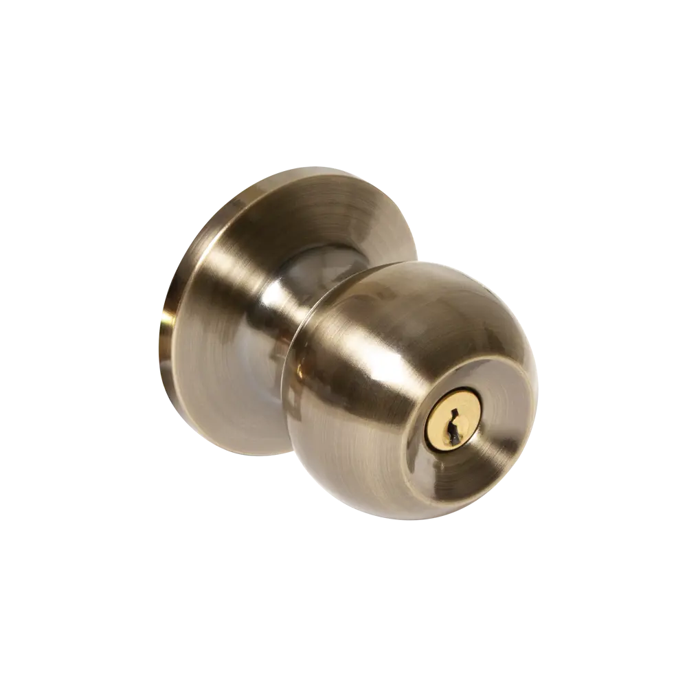 Дверная ручка-шар Фабрика замков 6073 с фиксатором, бронза 89347025 STLM-1362334