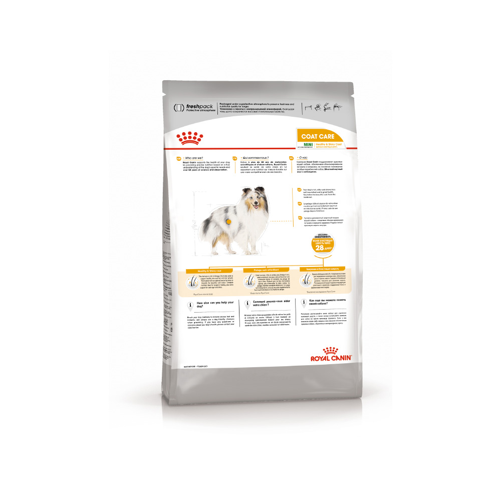 ПР0056374 Корм для собак Size Mini Coat Care для мелких пород с тусклой и сухой шерстью сух. 3кг ROYAL CANIN  - Вид №2