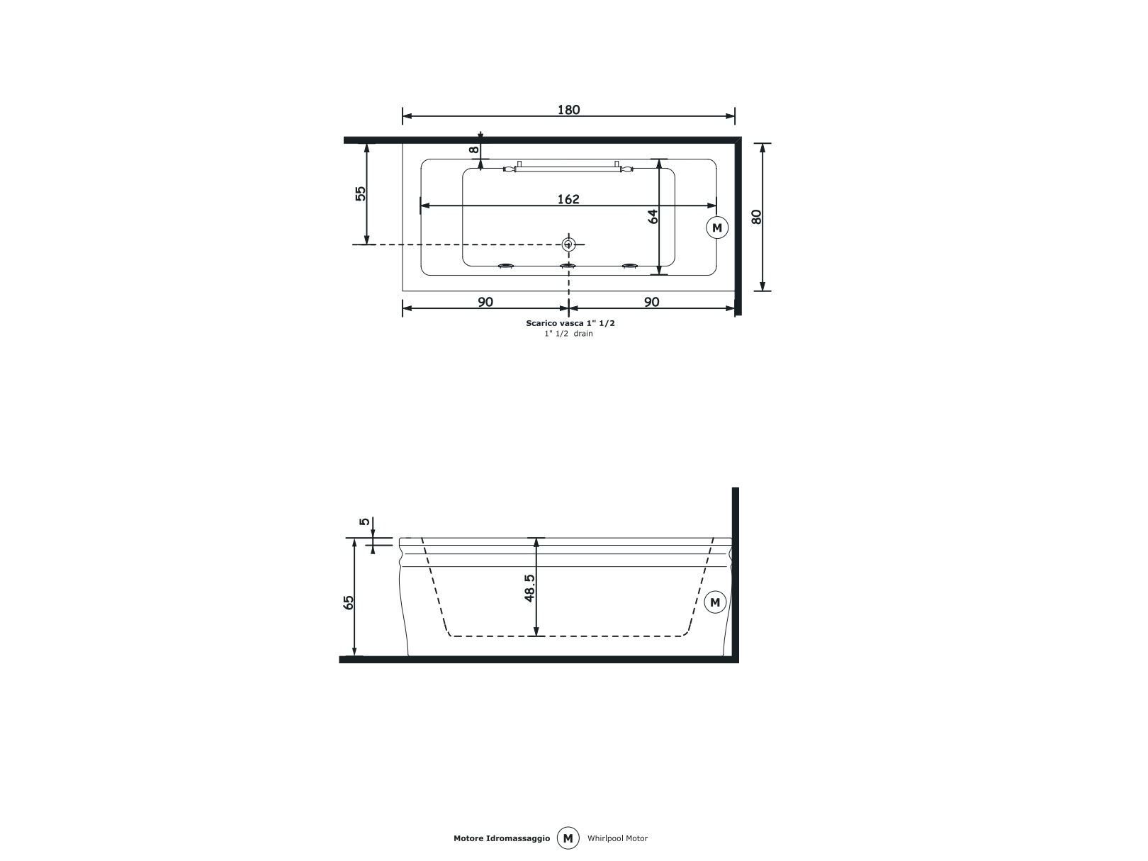 Прямоугольная ванна с гидромассажем Gruppo Treesse мебель для ванной комнаты-классические ванны ARCH-00114803 - Вид №1