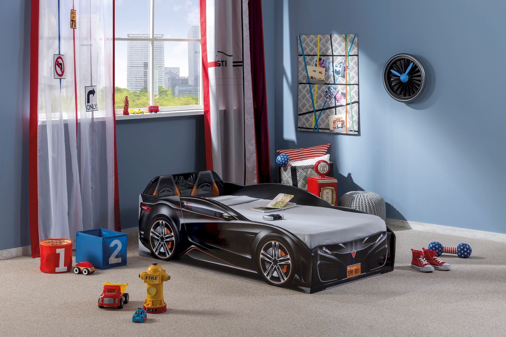 Кровать-машина детская 70х130 см черная Spyder CILEK  00-3832333 Черный Santreyd  - Вид №1