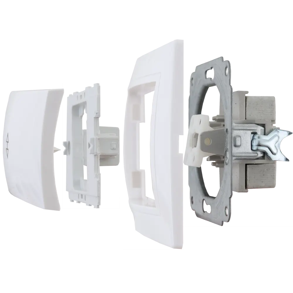 TDM ELECTRIC Выключатель проходной Таймыр белый одноклавишный 85591338 STLM-0064423 - Вид №4